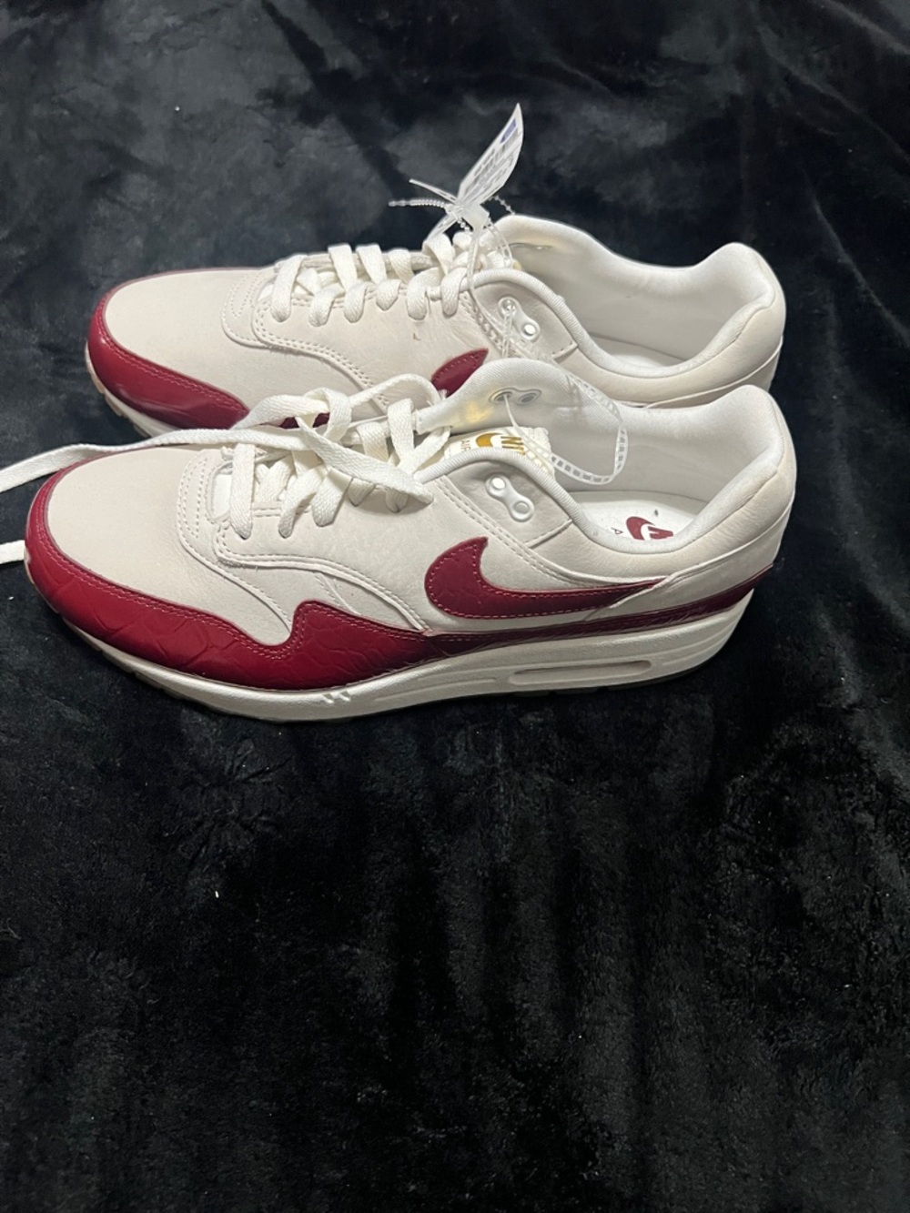 Nike Women’s Low-Top Sneakers in White and Burgundy